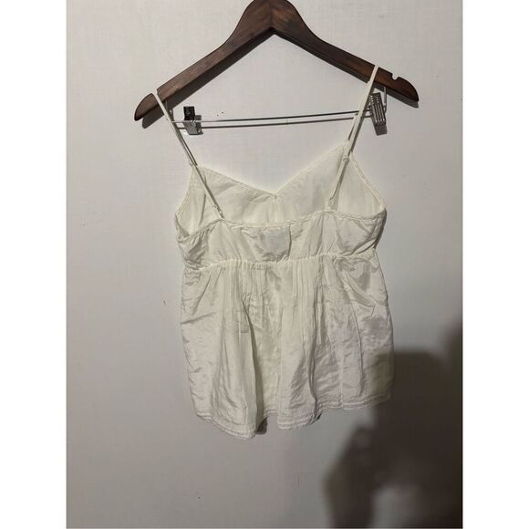 GAP Women's Medium Off White Cropped Top Shirt Sleeveless - Picture 4 of 4
